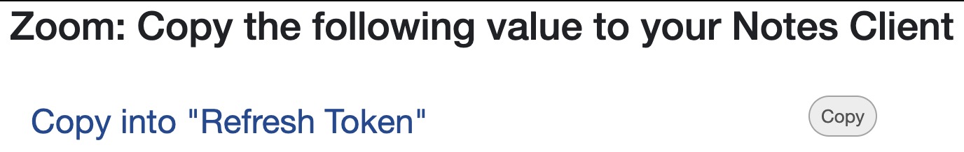 Zoom Domino Copy Token Page