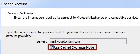 Use Cached Exchange Mode